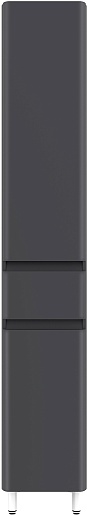 Style Line Шкаф пенал Атлантика 35 L с б/к Люкс Plus графит – фото-1